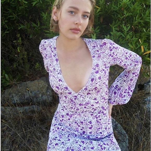 Réalisation Par purple/ivory blouse - Picture 1 of 4